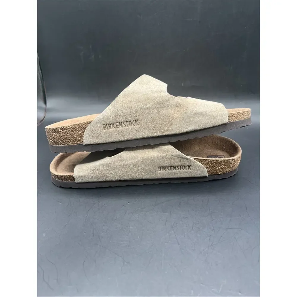 Birkenstock 2 straps adjustable sandals Flip Flops Sz 37 Ivory Beige NWOB US 9